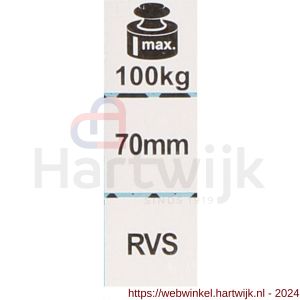 QlinQ karabijnhaak 70 mm ovaal RVS - H40850177 - afbeelding 2