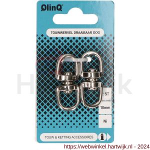 QlinQ touwwervel 10 mm vernikkeld set 2 stuks - H40850244 - afbeelding 1