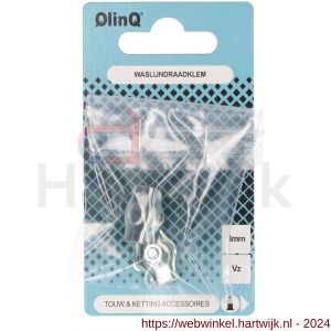 QlinQ waslijndraadklem 3 mm verzinkt set 2 stuks - H40850291 - afbeelding 1