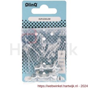QlinQ duplexstaaldraadklem 3 mm verzinkt set 2 stuks - H40850287 - afbeelding 1