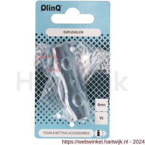 QlinQ duplexstaaldraadklem 6 mm verzinkt - H40850288 - afbeelding 1
