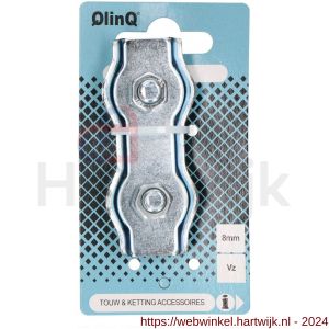 QlinQ duplexstaaldraadklem 8 mm verzinkt - H40850289 - afbeelding 1