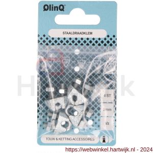 QlinQ staaldraadklem 3 mm verzinkt set 4 stuks - H40850296 - afbeelding 1