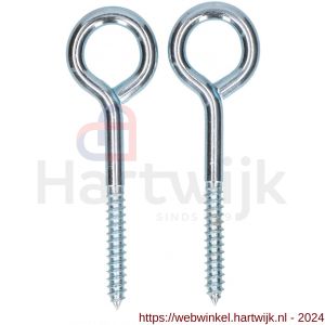 QlinQ schroefoog 80x7.8 mm verzinkt set 2 stuks - H40850238 - afbeelding 1