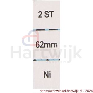 QlinQ koordhouder 62 mm vernikkeld set 2 stuks - H40850206 - afbeelding 2