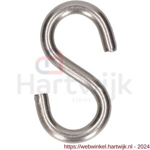 QlinQ S-haak nummer 50 50x16 mm RVS set 2 stuks - H40850359 - afbeelding 1