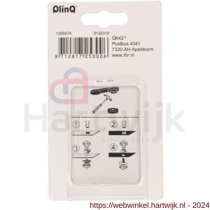 QlinQ drukknoop 13 mm vernikkeld met tool - H40850992 - afbeelding 2