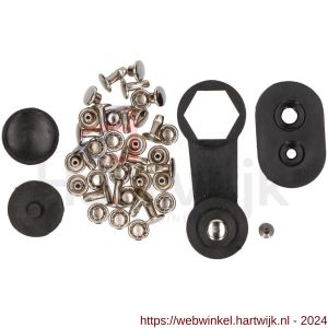 QlinQ holniet 7 mm vernikkeld met tool set 20 stuks - H40850073 - afbeelding 2