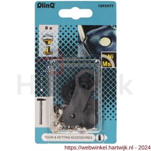 QlinQ holniet 11 mm vernikkeld met tool set 8 stuks - H40850075 - afbeelding 1