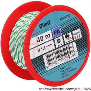 QlinQ multikoord polyamide 1.3 mm gedraaid rood-wit 40 m rol - H40850151 - afbeelding 3