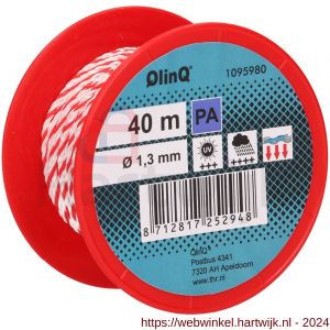QlinQ multikoord polyamide 1.3 mm gedraaid rood-wit 40 m rol - H40850151 - afbeelding 4