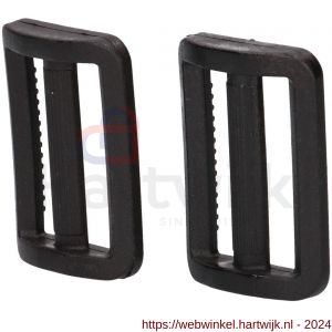 QlinQ textielbandspanner 25 mm zwart set 4 stuks - H40851039 - afbeelding 6