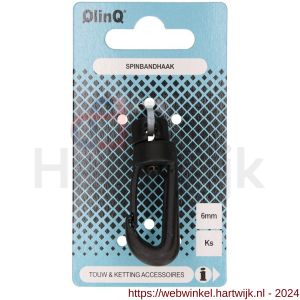 QlinQ spinbandhaak 6 mm kunststof zwart - H40850997 - afbeelding 1