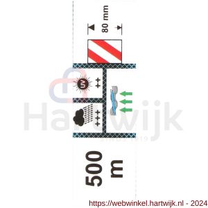 QlinQ afzetlint 80 mm rood-wit 500 m rol - H40850995 - afbeelding 5