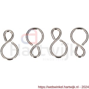 QlinQ S-haak 21 mm messing vernikkeld set 4 stuks - H40850357 - afbeelding 2