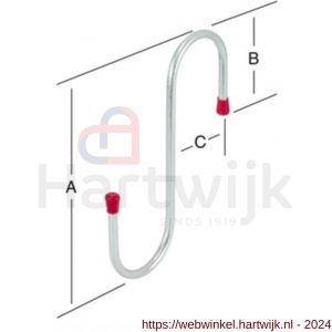 QlinQ S haak 175x65x52 mm verzinkt - H40850366 - afbeelding 2