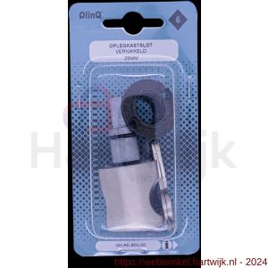 QlinQ knop sleutel oplegkastslot 7 mm vernikkeld - H40850923 - afbeelding 1