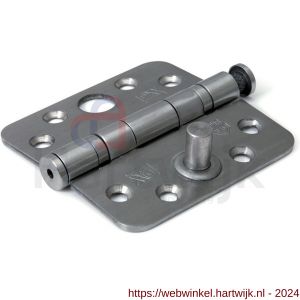 QlinQ kogelscharnier 89x89 mm RVS rond en veiligheidspen SKG*** - H40850502 - afbeelding 1