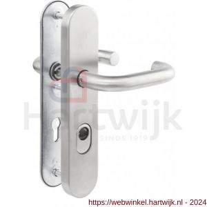 Maasland E-D1102-AKK veiligheids deurbeslag kruk-kruk PC 72 aluminium - H11300776 - afbeelding 1