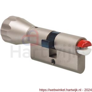 Evva sleuf-rood-witsleutel Flex knopcilinder 31/K31=62 mm - H22100518 - afbeelding 1