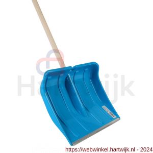 Talen Tools sneeuwruimer 40 cm blauw kunststof met steel - H20501240 - afbeelding 1