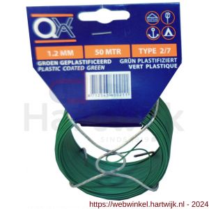 QX 884 draad geplastificeerd nummer 2/7 groen 50 m x 1.2 mm ijzer verzinkt - H50001805 - afbeelding 1