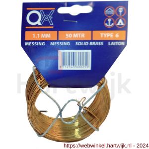 QX 883 draad nummer 3 50 m x 0.8 mm messing - H50001803 - afbeelding 1