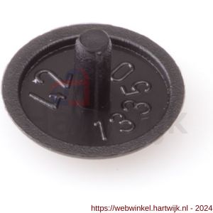 Homefix afdekkapje kunststof voor schroef Pozidriv PZ 2 13 mm zwart - H51400013 - afbeelding 1