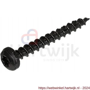 Blackline spaanplaatschroef HCP zwart cilinderkop CK Torx TX 20 4.0x30 mm - H51405461 - afbeelding 1