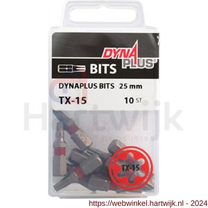 Dynaplus schroefbit 25 mm Torx TX 15 rood - H51407076 - afbeelding 2