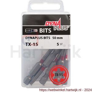 Dynaplus schroefbit 50 mm Torx TX 15 rood - H51407082 - afbeelding 2