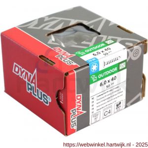 Dynaplus tuinbeslagschroef AR-coating C4 silver ovaalkop OVK Torx TX 30 6.0x40 mm - H51404558 - afbeelding 2