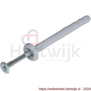 Rawl nagelplug met brede cilindrische kraag 6x40 mm - H51402457 - afbeelding 1