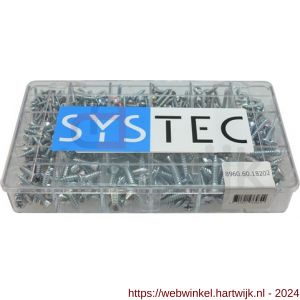 Systec assortimentsdoos 18-vaks plaatschroef staal verzinkt DIN 7983 - H51400058 - afbeelding 1