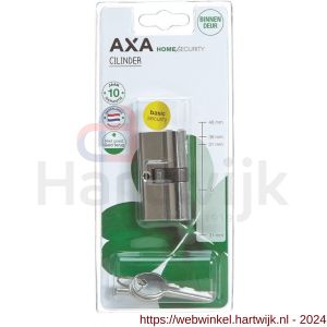 AXA dubbele binnencilinder 31-31 mm vernikkeld blister - H21600004 - afbeelding 1