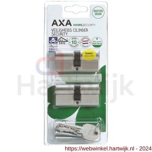 AXA dubbele veiligheidscilinder Security 30-30 mm vernikkeld SKG** set 2 stuks gelijksluitend blister - H21600042 - afbeelding 2
