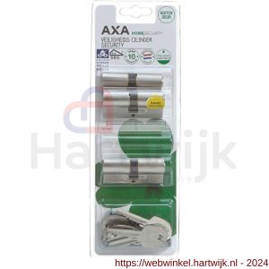 AXA dubbele veiligheidscilinder Security 30-30 mm vernikkeld SKG** set 3 stuks gelijksluitend blister - H21600052 - afbeelding 2