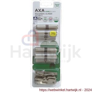 AXA dubbele veiligheidscilinder Security 30-30 mm vernikkeld SKG** set 4 stuks gelijksluitend blister - H21600060 - afbeelding 2