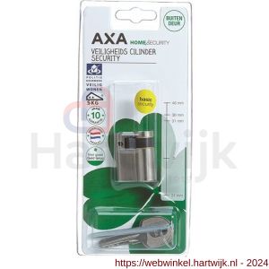 AXA enkele veiligheidscilinder Security 30-10 mm vernikkeld SKG** blister - H21600098 - afbeelding 2