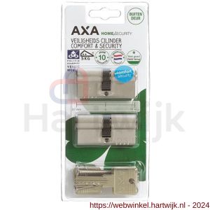 AXA dubbele veiligheidscilinder Comfort Security 30-30 mm vernikkeld SKG** set 2 stuks gelijksluitend blister - H21600109 - afbeelding 2