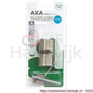 AXA dubbele veiligheidscilinder Comfort Security 30-30 mm vernikkeld SKG** blister - H21600116 - afbeelding 2