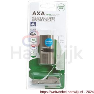 AXA dubbele veiligheidscilinder Comfort Security verlengd 30-35 mm vernikkeld SKG** blister - H21600118 - afbeelding 2