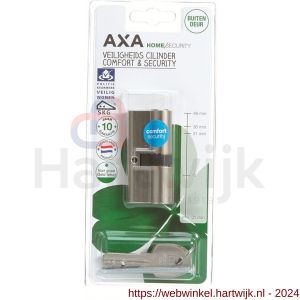 AXA dubbele veiligheidscilinder Comfort Security verlengd 30-35 mm vernikkeld SKG** blister - H21600118 - afbeelding 2