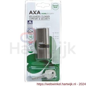 AXA dubbele veiligheidscilinder Comfort Security verlengd 30-45 mm vernikkeld SKG** blister - H21600120 - afbeelding 2