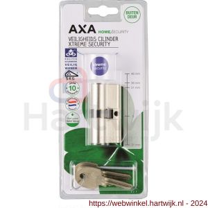 AXA dubbele veiligheidscilinder Xtreme Security 30-30 mm vernikkeld SKG*** blister - H21600133 - afbeelding 2