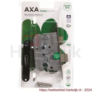 AXA veiligheidsinsteek dag- en nachtslot PC 55 mm SKG* doornmaat 50 mm voorplaat rond RVS blister - H21600370 - afbeelding 2
