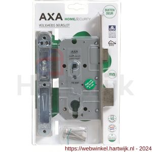 AXA veiligheidsinsteek dag- en nachtslot PC 72 mm SKG** doornmaat 50 mm voorplaat recht RVS blister - H21600382 - afbeelding 2