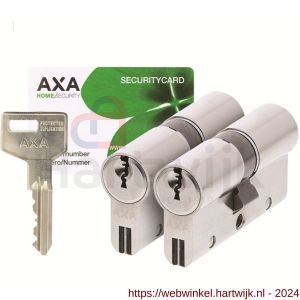 AXA dubbele veiligheidscilinder Xtreme Security 30-30 mm vernikkeld SKG*** set 2 stuks gelijksluitend - H21600125 - afbeelding 1