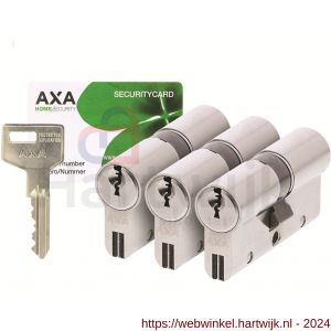 AXA dubbele veiligheidscilinder Xtreme Security 30-30 mm vernikkeld SKG*** set 3 stuks gelijksluitend - H21600128 - afbeelding 1