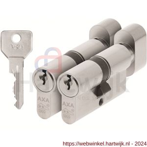 AXA knop veiligheidscilinder Security K30-30 mm vernikkeld SKG** set 2 stuks gelijksluitend - H21600007 - afbeelding 1